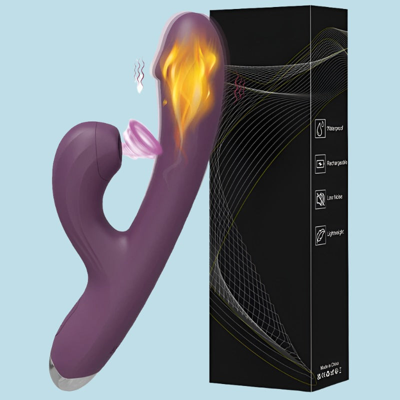 Vibrador y succionador de clítoris 2 en 1